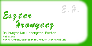 eszter hronyecz business card